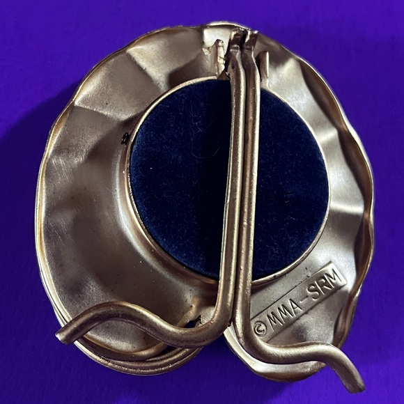 Metropolitan Museum of Art Vintage MMA-SRM Gold Tone Lotus Picture Frame - Picture 4 of 8